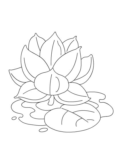 Free Printable Lotus Coloring Pages For Kids