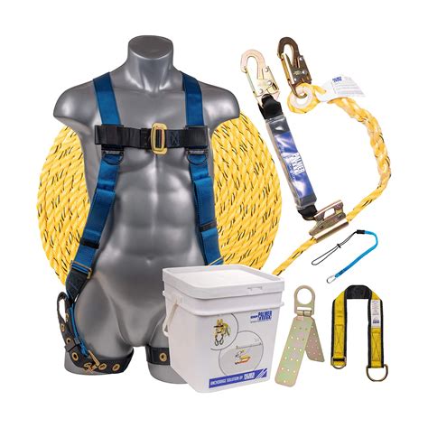 Fall Protection Roofing Bucket Kit I Full Body Harness 50 Vertical