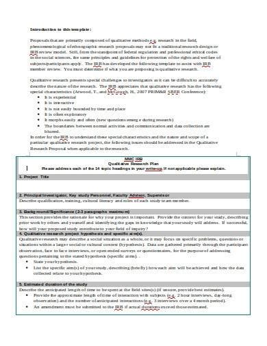 Free 5 Qualitative Research Plan Samples And Templates In Ms Word Pdf