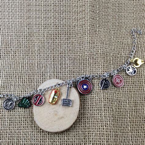 Marvel Charm Bracelet Etsy