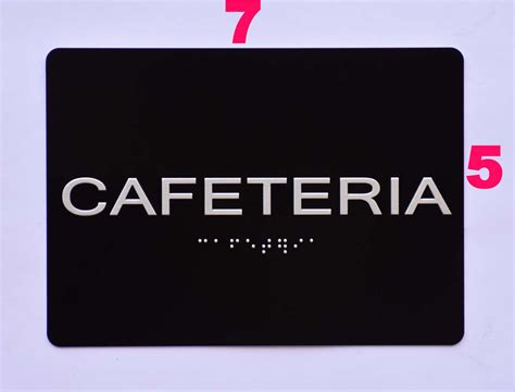 Cafeteria Sign Ada Sign The Sensation Line Hpd Signs The Official