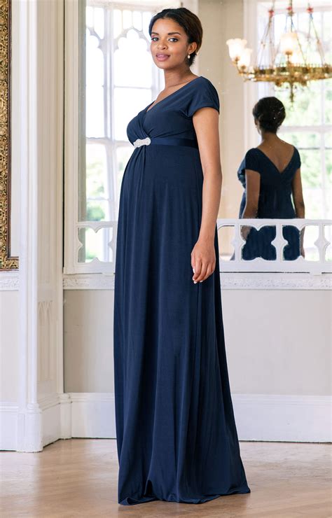 Francesca Maxi Maternity Dress Nightshadow Blue Maternity Wedding