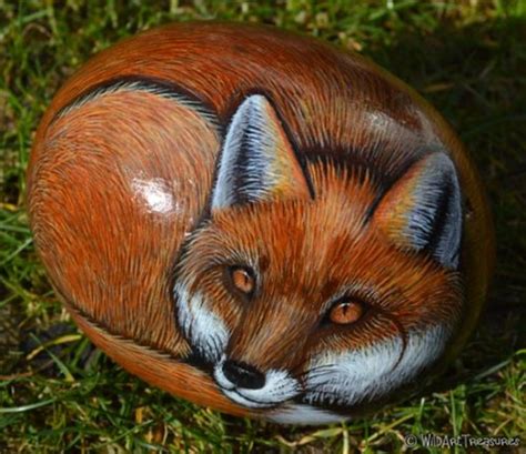 40 Cute Pictures Of Animals Painted On Rocks Hobby Lesson