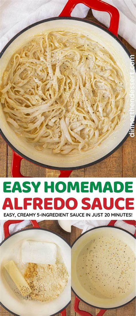 Prepare a classic alfredo sauce that includes cream cheese, butter, cream, and parmesan cheese. Easy Alfredo Sauce (w/Cream Cheese) Recipe - Dinner, then Dessert