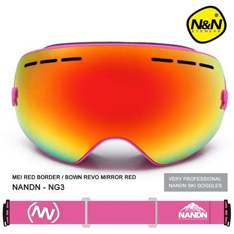 Nandn Double Layer Large Spherical Ski Snowboarding Climbing Goggle Uv Protection Anti Fog