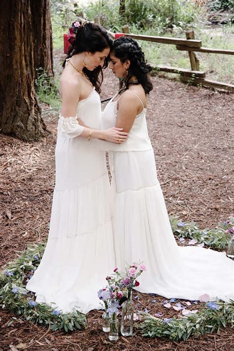 Redwood Forest Fairy Tale Lesbian Wedding Equally Wed 84 Equally Wed Modern Lgbtq Weddings