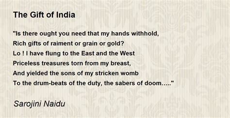 The T Of India The T Of India Poem By Sarojini Naidu