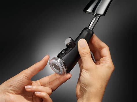 Usually you need to use a hex key to unscrew. KWC ZOE: A Beautiful Kitchen Faucet with Light