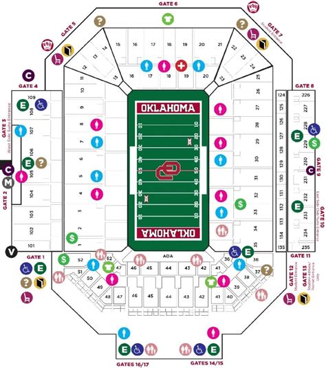 Oklahoma memorial stadium seating chart expansion of ou. Pin di Seating Chart
