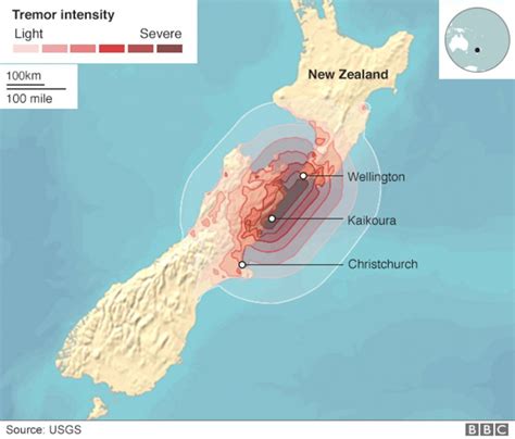 New Zealand Hit By Aftershocks After Severe Earthquake Bbc News