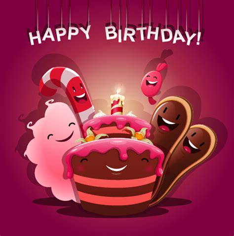 Find & download free graphic resources for birthday background. Cute birthday cakes free vector background Free vector in ...