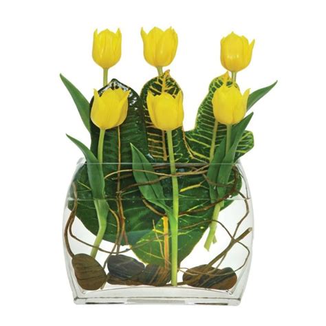 In just a few clicks, you can surprise someone special with a beautiful, fresh bouquet of flowers the last order time is a little later for deliveries in spain and italy. Six Bright Tulips in a Glass Vase | Online flower delivery ...