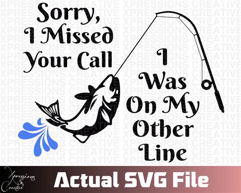 Fishing svg funny mens tshirt svg Was On My Other Line SVG | Etsy