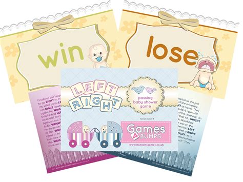 Baby Shower Party Game Left Right Passing Game For Baby Showers