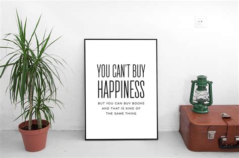You Cant Buy Happiness Printable Original Poster Etsy