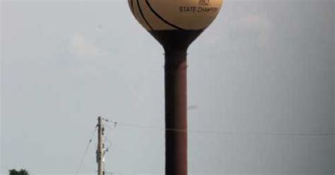 Basketball Water Tower Is Located In Hebron Illinois Worlds