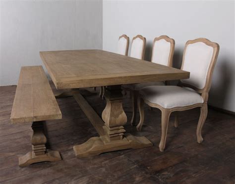 Provence Trestle Dining Table Distressed Salvage Teak 96 8 Foot