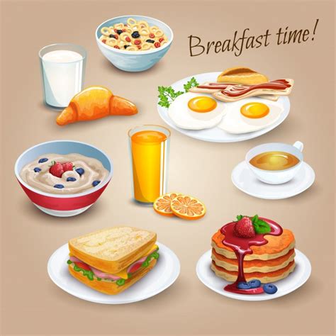 Breakfasts Free Vector Graphics Everypixel