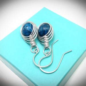 Sterling Silverwire Earrings Wire Wrapped Jewelry Herringbone Wire