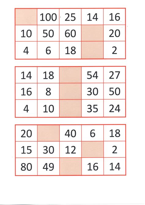 Bingo Da Multiplicação Cartelas E Papéis Para Sorteio Bingo
