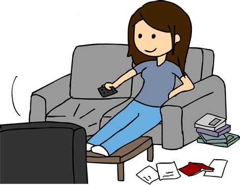 Girl Watching Tv Clipart Clip Art Library