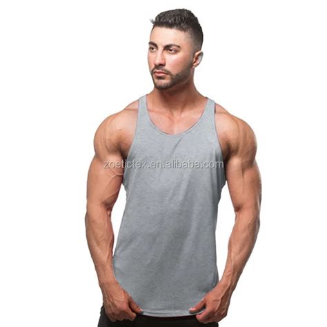 Men S Sleeveless Gym Stringer Vest Oem Logo Custom Solid Plain