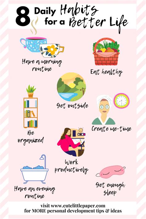 Best Daily Habits For A Better Life Cute Little Paper Daily Habits