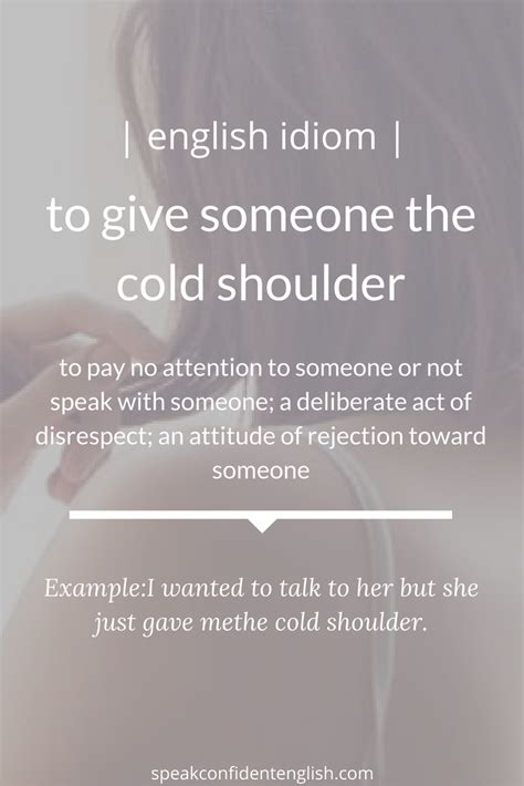 A Super Common Idiom In English Have You Ever Given Someone The Cold