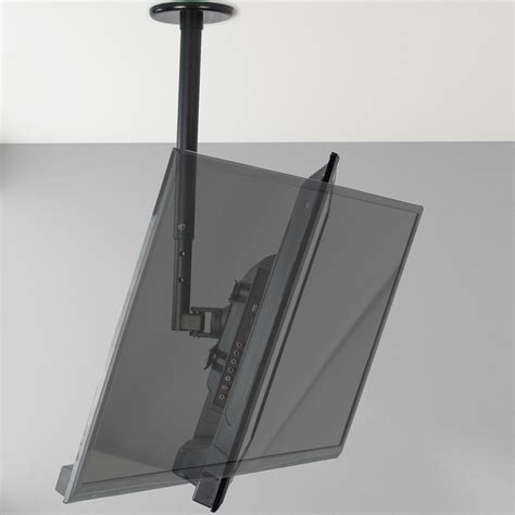 Consider the following features when choosing monitor brackets that mount overhead VIVO Black Manual Fully Adjustable Flat Ceiling TV Mount ...