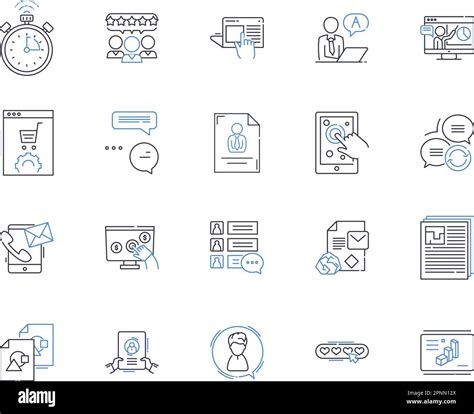 Operational Efficiency Line Icons Collection Streamlining