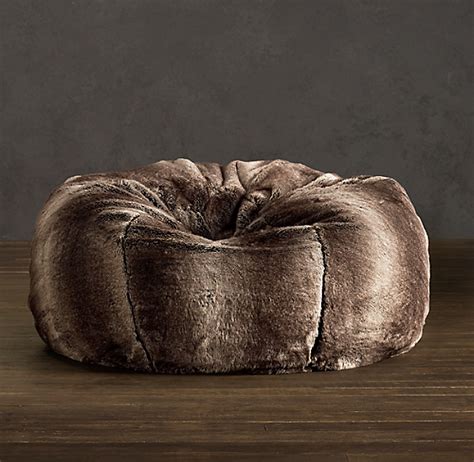 Large bean bag chair sofa couch cover with eps filling velvet chairs lounge gaming chair tatami for playroom bedroom 0 review cod. Grand Luxe Faux Fur Bean Bag Chair - Mink