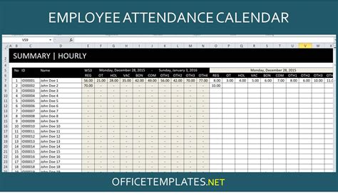 Employee Attendance Tracker Excel Template 2020 Tutorial Pics
