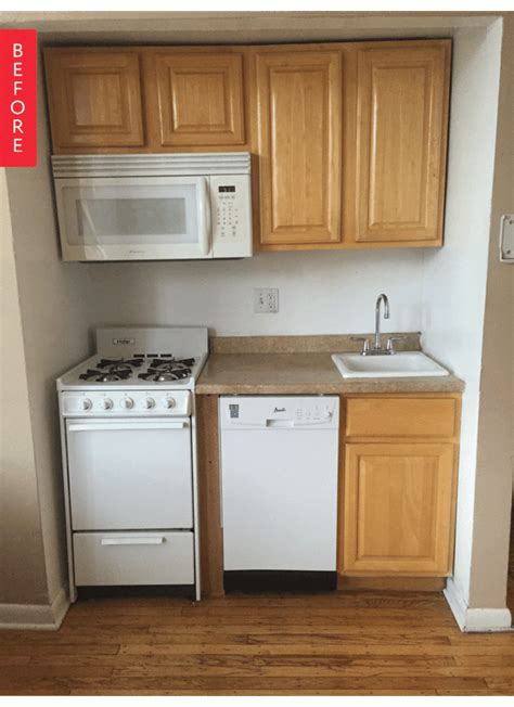 Before And After A Teeny Kitchen Is Transformed On A Tiny Budget Small