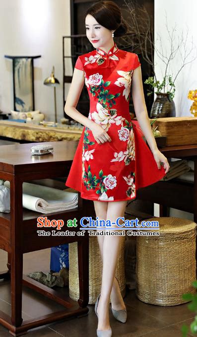 Chinese National Costume Tang Suit Retro Qipao Dress Traditional