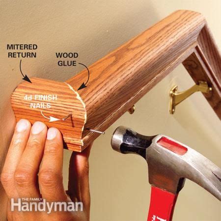How to install a box newel and handrail (knee wall). Install a New Stair Handrail | Stair handrail, Stair ...