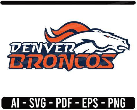 Denver Broncos Lettering Svg Svg Nfl Sports Logo Football Cut Etsy
