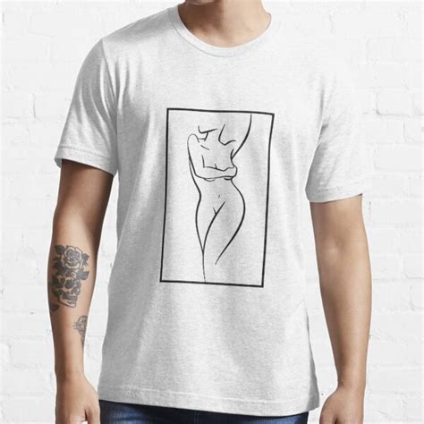 Female Nude Body Art Naked Woman Body Nude Women Body Black Line Art T Shirt For Sale