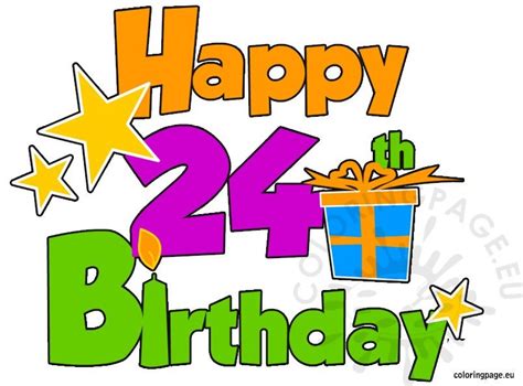 Happy 24th Birthday Coloring Page F0e