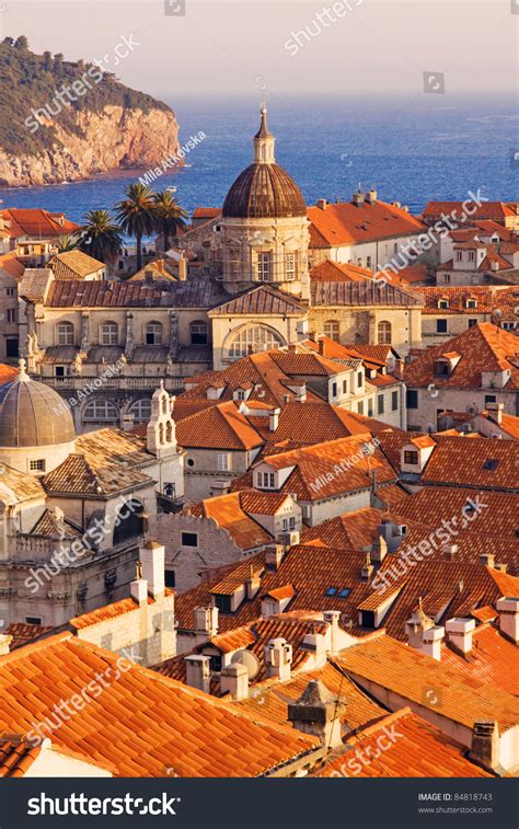 Dubrovnik Old Town At Sunset Stock Photo 84818743 Shutterstock