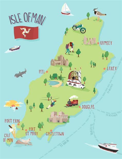 Isle of man map by googlemaps engine: Isle of man map illustration by kerryhyndman.co.uk ...