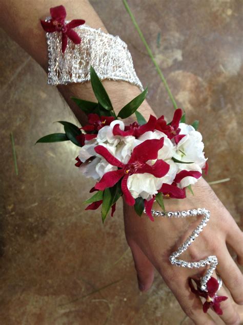 Arm Corsage Wire And Rhinestone Ring And Wrap Bracelet Combo Stock