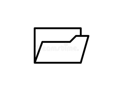 File Folder Line Icon Outline Vector Sign Linear Style Pictogram