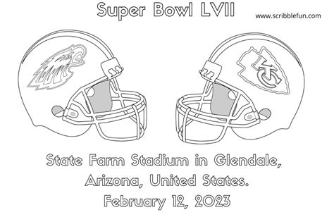 57th Super Bowl 2023 Coloring Pages Scribblefun