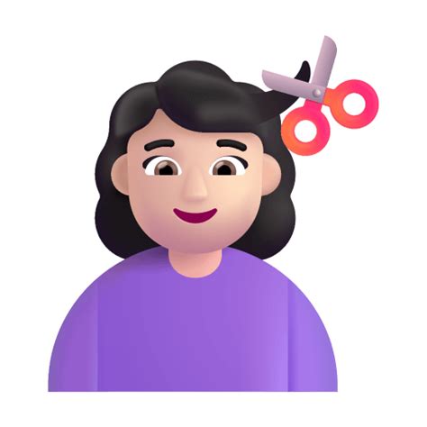 Woman Getting Haircut 3d Light Icon Fluentui Emoji 3d Iconpack