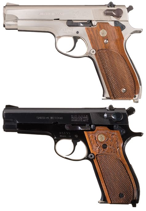 Two Smith And Wesson Model 39 Semi Automatic Pistols