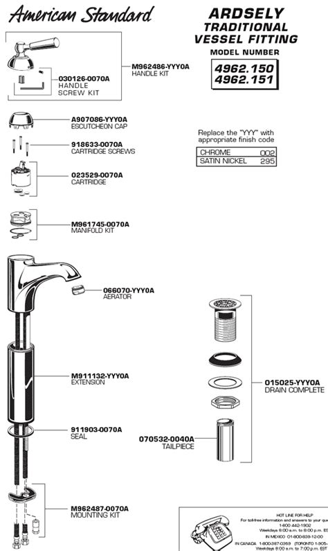 3 pages of detailed instruction manual and user guide of exploitation. PlumbingWarehouse.com - American Standard Bathroom Faucet ...