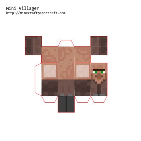 Papercraft Mini Villager Minecraft Printables Papercraft Minecraft