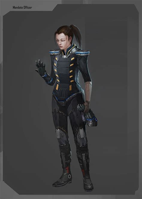 Female Armor Sci Fi Military Uniform Sci Fi Character Art