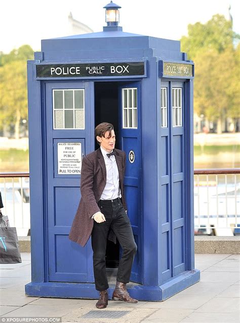 Matt Smith Shatters Tardis Illusion As He Rides Though The Open Doors