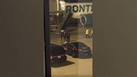 frontier airlines flight makes emergency landing after passenger allegedly had box cutters